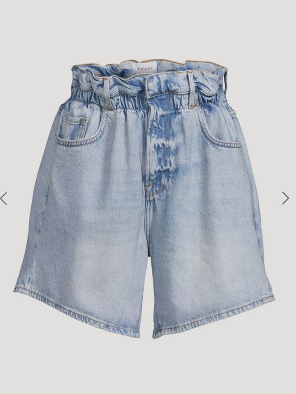 Frame Denim Light Blue Paperbag Waist Shorts